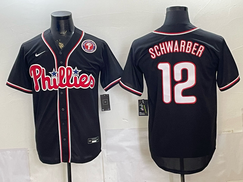Men 2026 Philadelphia Phillies #12 Schwarber black Game Nike MLB Jersey 0527002